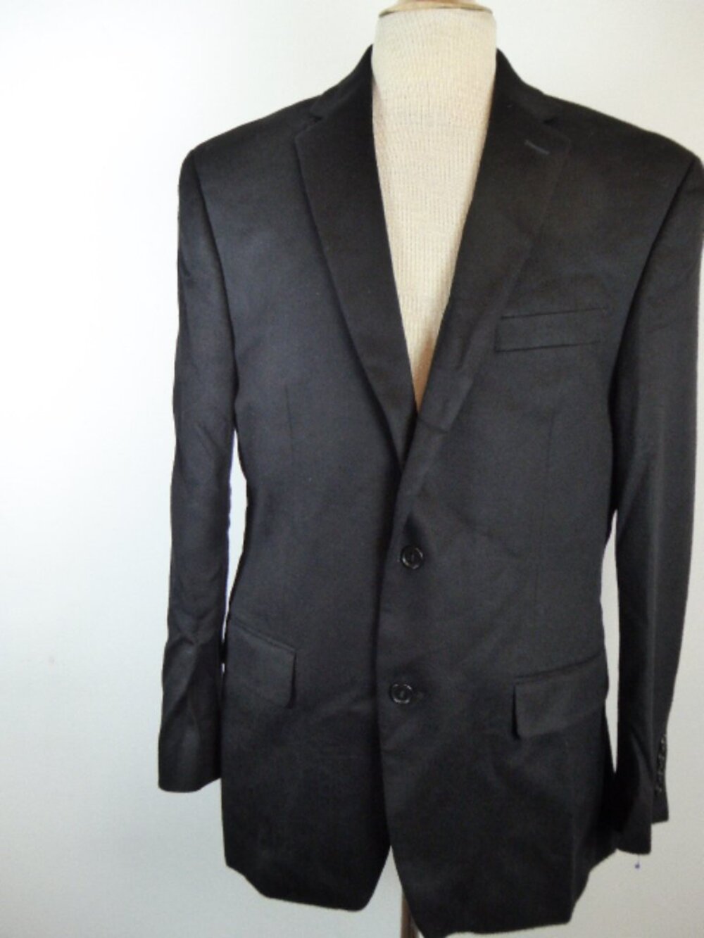 CALVIN KLEIN black 100% CASHMERE Blazer Jacket 40